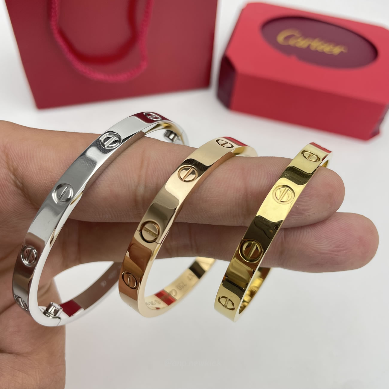 Cartier 18k Love Bracelets Gold Silver Rosegold (14) - www.newkick.vip